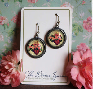 "Mary" Immaculate Heart Earrings