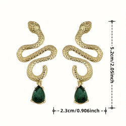 "Hydrus" Snake Earrings width=100 