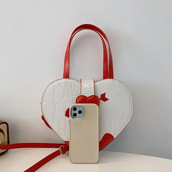 "Jezebel" Heart and Arrow Bag - White width=100 