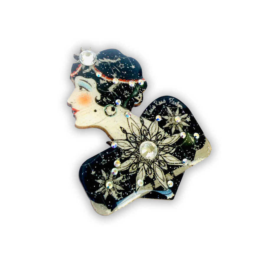 "Zelda" Flapper Brooch