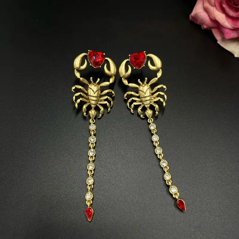 "Saffira" Rhinestone Scorpion Earrings