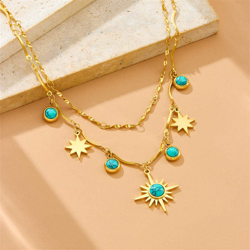 Turquoise Desert Star Necklace
