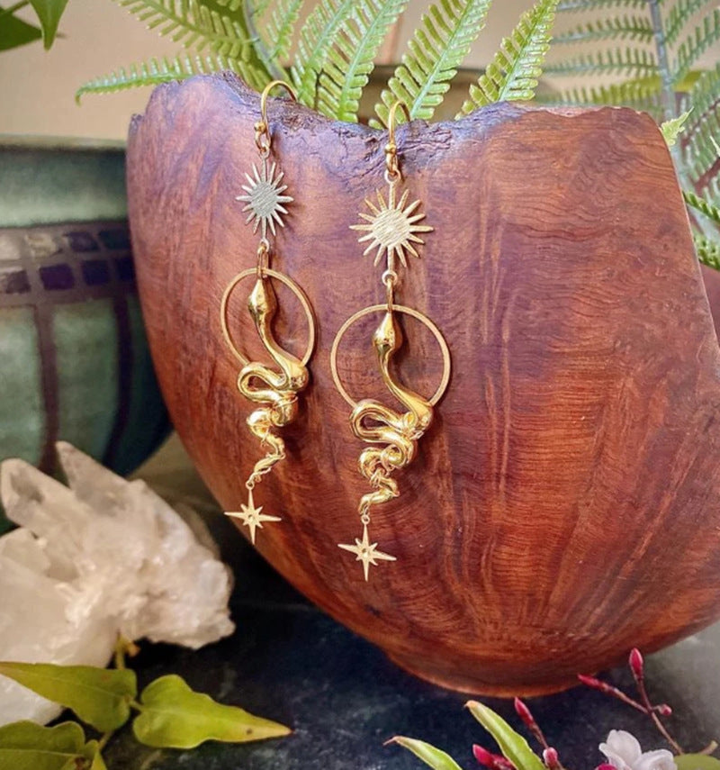Sundrenched Serpent Earrings