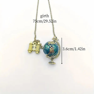 "Hemera" Globe Traveler Necklace