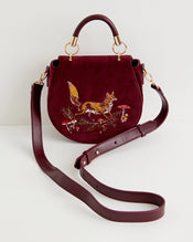 "Fable" Embroidered Saddle Bag width=100 