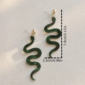 "Angitia" Snake Earrings width=100 