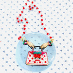 Cherry Retro Beaded Necklace by Rosie Rose Parker-0