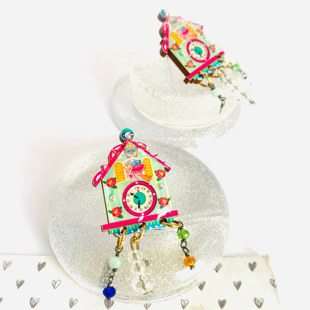 Coo Coo Clock Earrings by Rosie Rose Parker-0