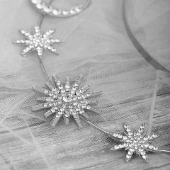 "Diana" Silvery Stars Moons Crown