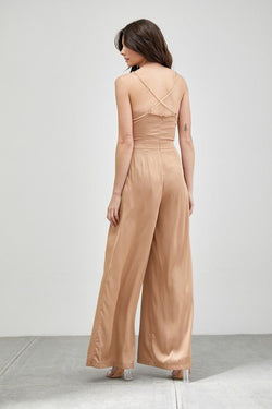 Cowl Neck Trim Detail Jumpsuit-3 width=100 