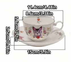 "Thomasina"  Kitty Teacup and Saucer Set width=100 