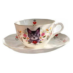 "Thomasina"  Kitty Teacup and Saucer Set width=100 