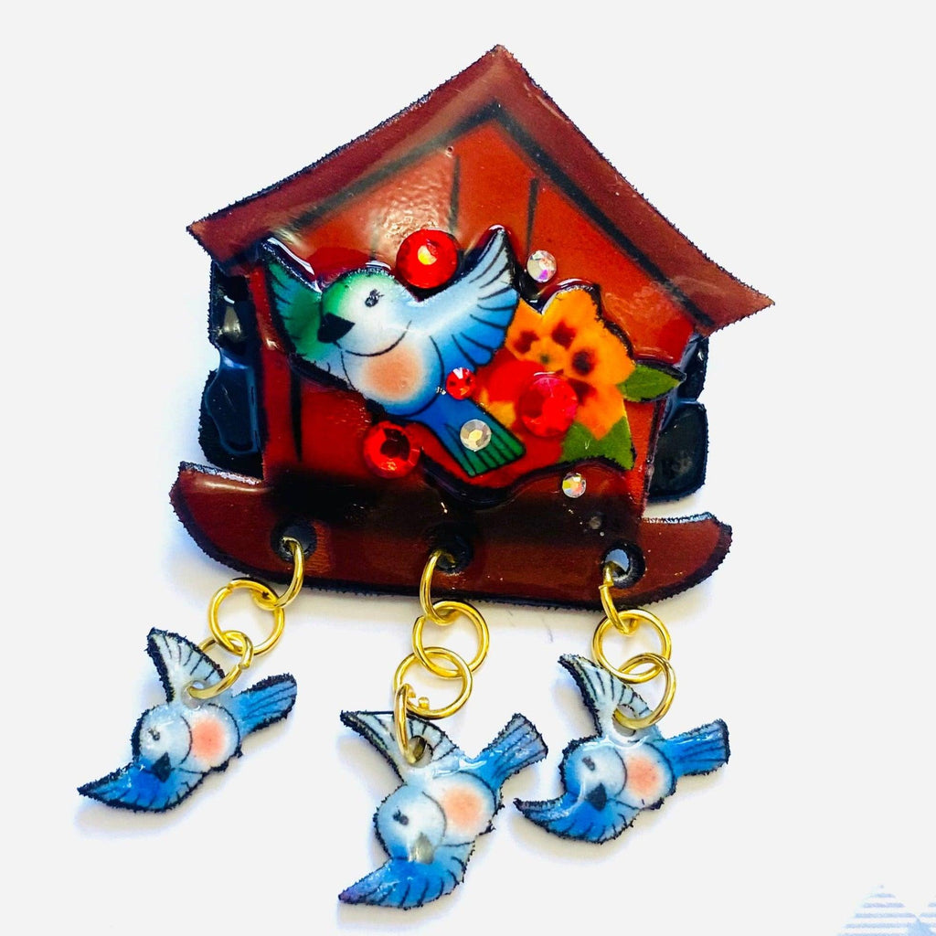 Cute Birdhouse Brooch by Rosie Rose Parker-0