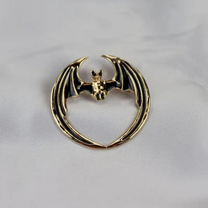 "Mina" Golden Bat Brooch