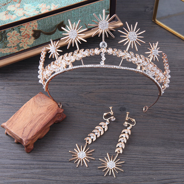 Golden Floral Hair Band Set
