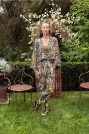 "Love Grows Wild" Bee Print Artist Pants (L/XL) width=100 