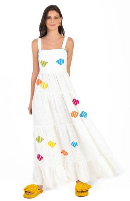 "Rita" Colorful Fish Maxi Dress
