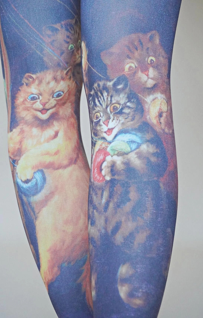 "The Maypole" Printed Cat Tights