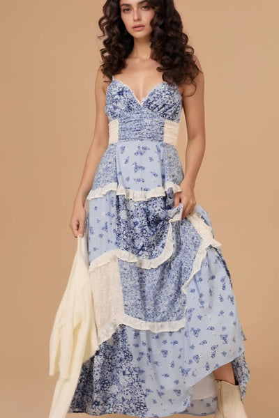 Moonlit Blossom Maxi Dress