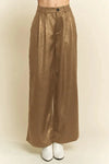 Davi & Dani Crinkled Textured Wide Leg Pants-0