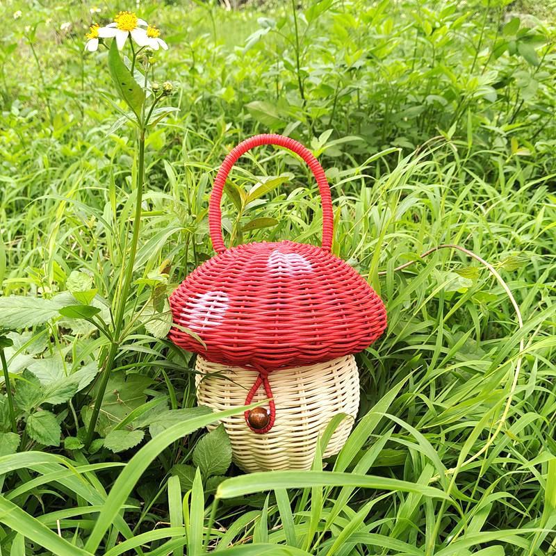Mushroom Woven Handbag
