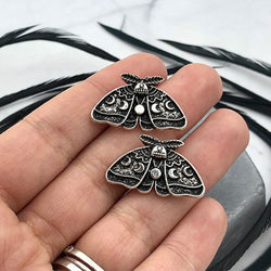 Mystic Moon Moth Earrings width=100 