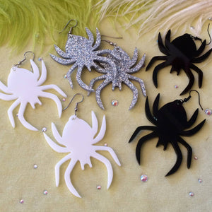 Big Acrylic Spider Earrings-1