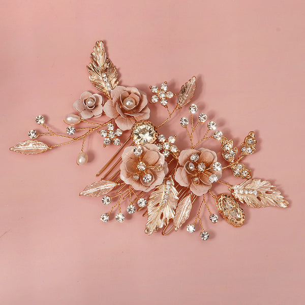Frosted Bloom Hair Comb