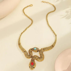 "Jord" Golden Snake Necklace"