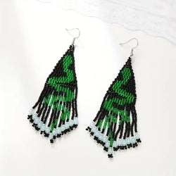 "Serpens" Beaded Snake Earrings width=100 