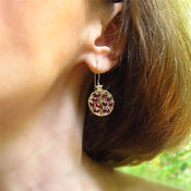 Pomegranate Earrings in Golden, Silvery, and Rose Golden Finishes width=100 