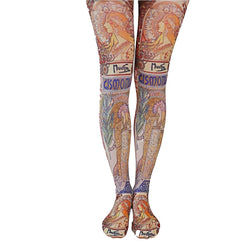 "Alfons" Printed Art Tights width=100 