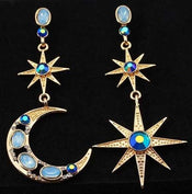 "Genevieve" Moon and Stars Earrings width=100 