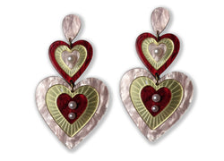 "Valentina" Large Hearts Earrings width=100 