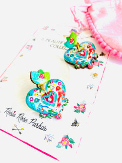 Love Bird Heart Shaped Earrings by Rosie Rose Parker-2 width=100 