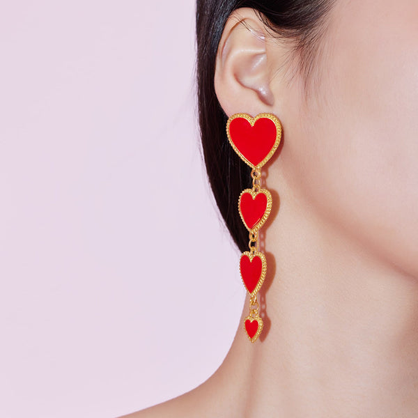 Belinda Heart Pendant Earrings