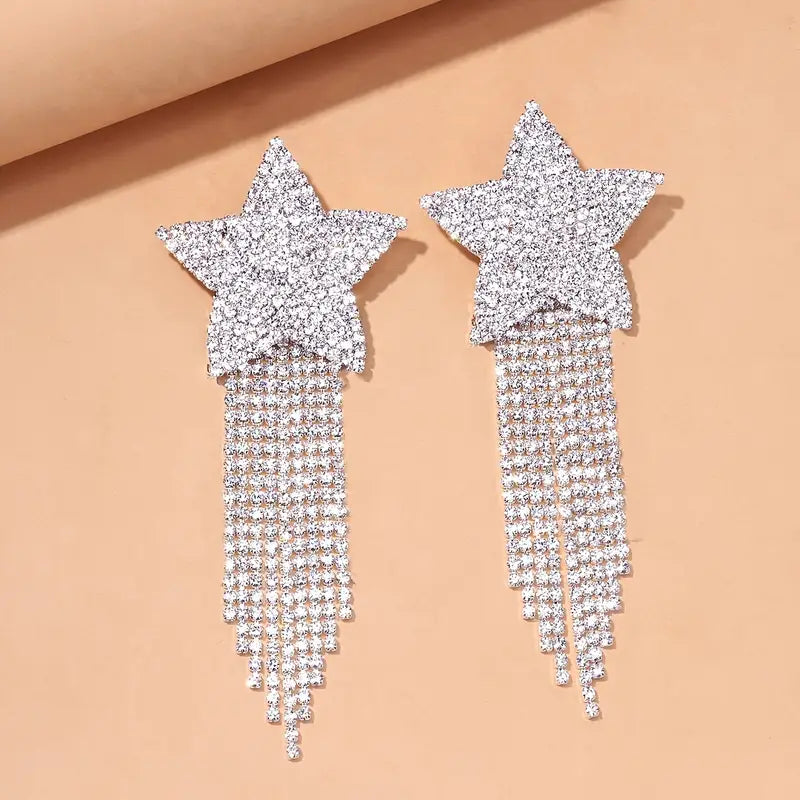 "Proxima" Shooting Star Cascade Earrings