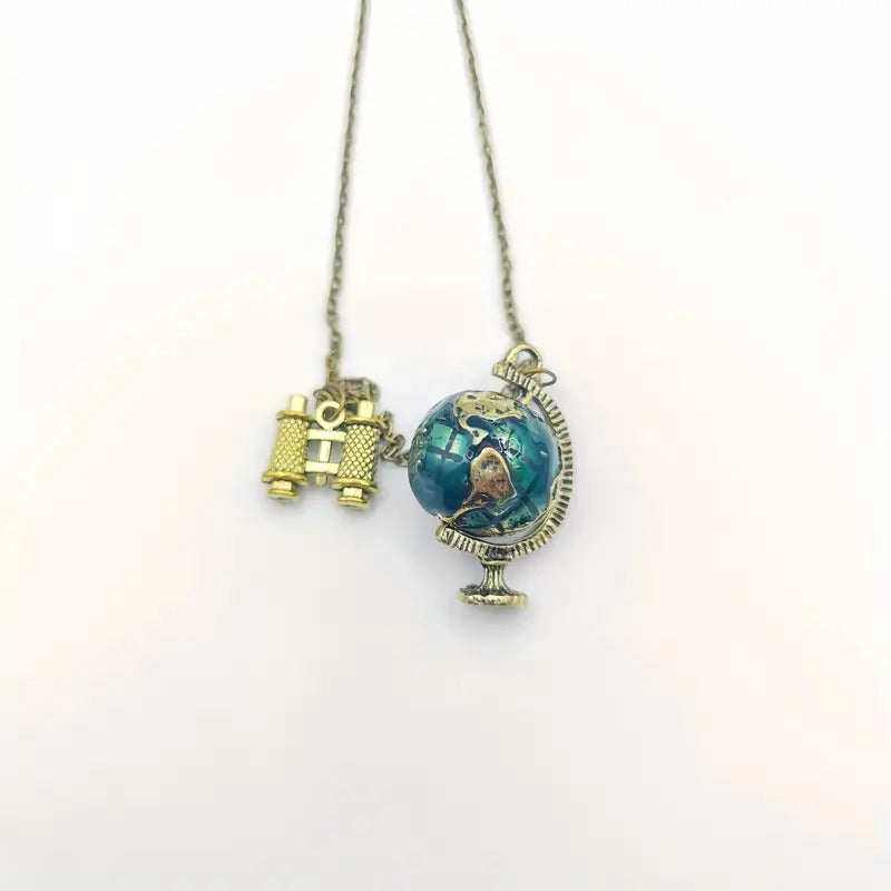 "Hemera" Globe Traveler Necklace