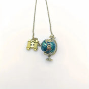 "Hemera" Globe Traveler Necklace width=100 