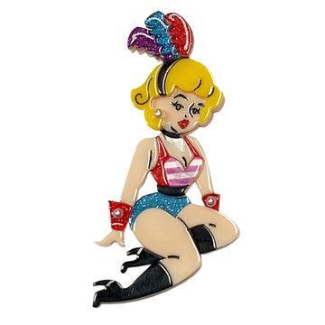 Enjoy the Ride Circus Brooch by Lipstick & Chrome-0