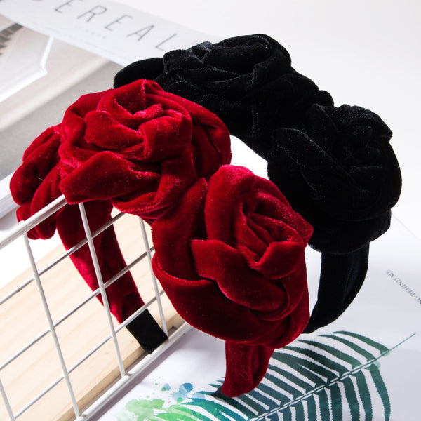 "Norah" Velvet Roses Headband