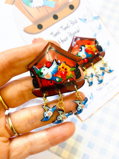 "Faye" Bird House Brooch
