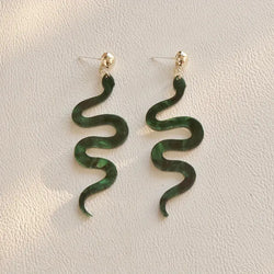 "Angitia" Snake Earrings width=100 