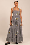"Jeri" Yellow Mushroom Maxi Dress