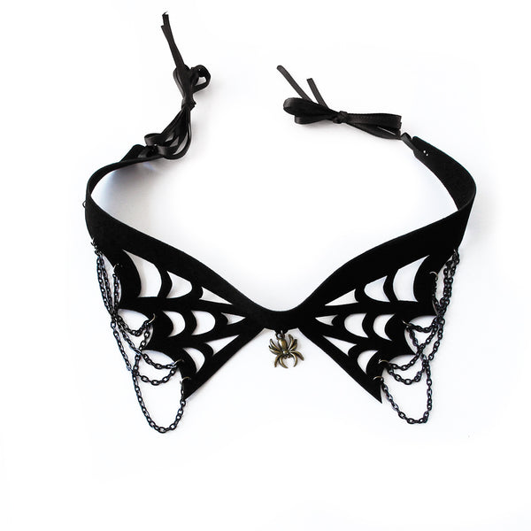 Shadowed Velvet Clavicle Chain