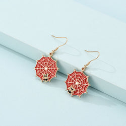 Spiderweb and Bee Earrings width=100 
