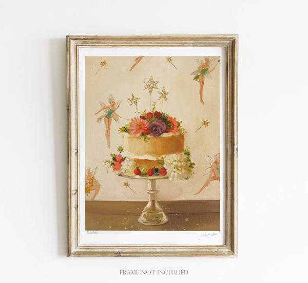 Fairy Cake Art Print - 8.5" X 11" by Janet Hill