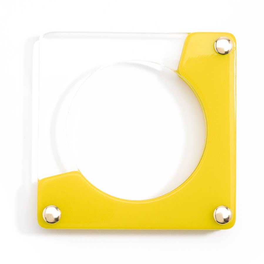 Resin Square Bangle - YELLOW-0