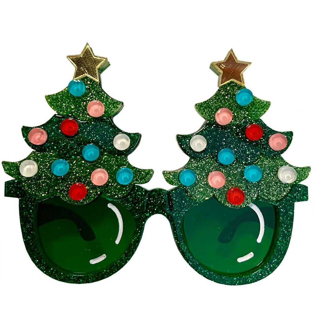 Feelin' Pine Tacky Christmas Glasses Brooch by Lipstick & Chrome-0