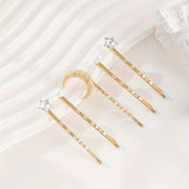 "Rennala" Moon, Stars, Pearls Bobby Pin Set width=100 